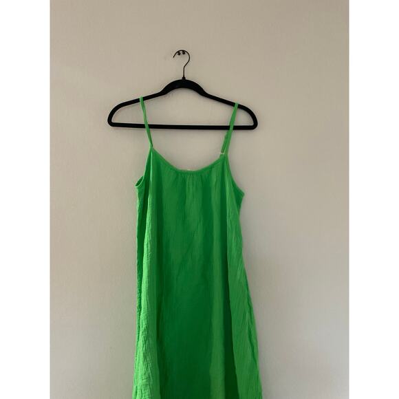 Nation LTD Adele Midi Dress Lime Green Gauzy Lightweight Slip Size S - Picture 2 of 8